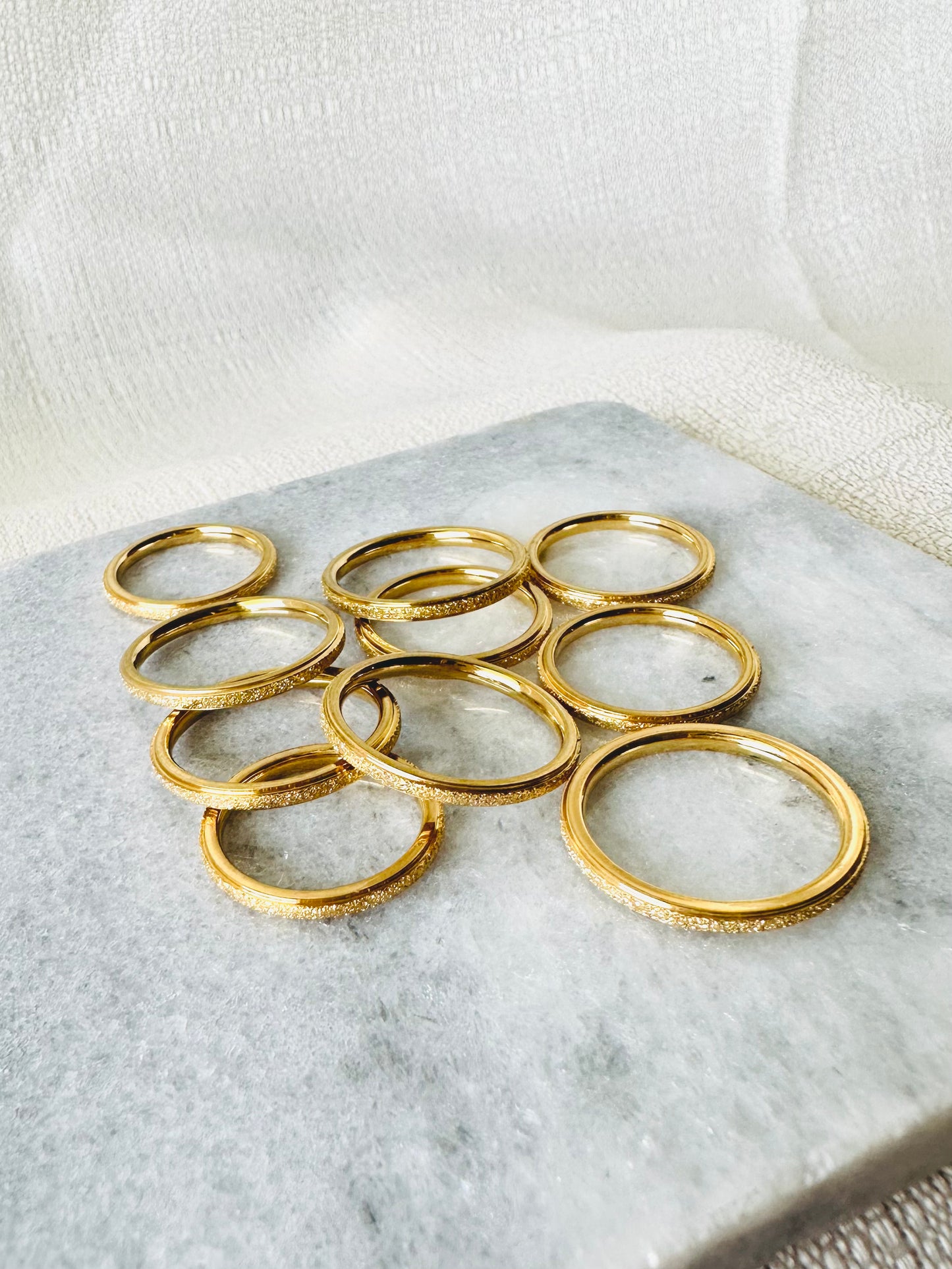 Thin stardust ring #R0002