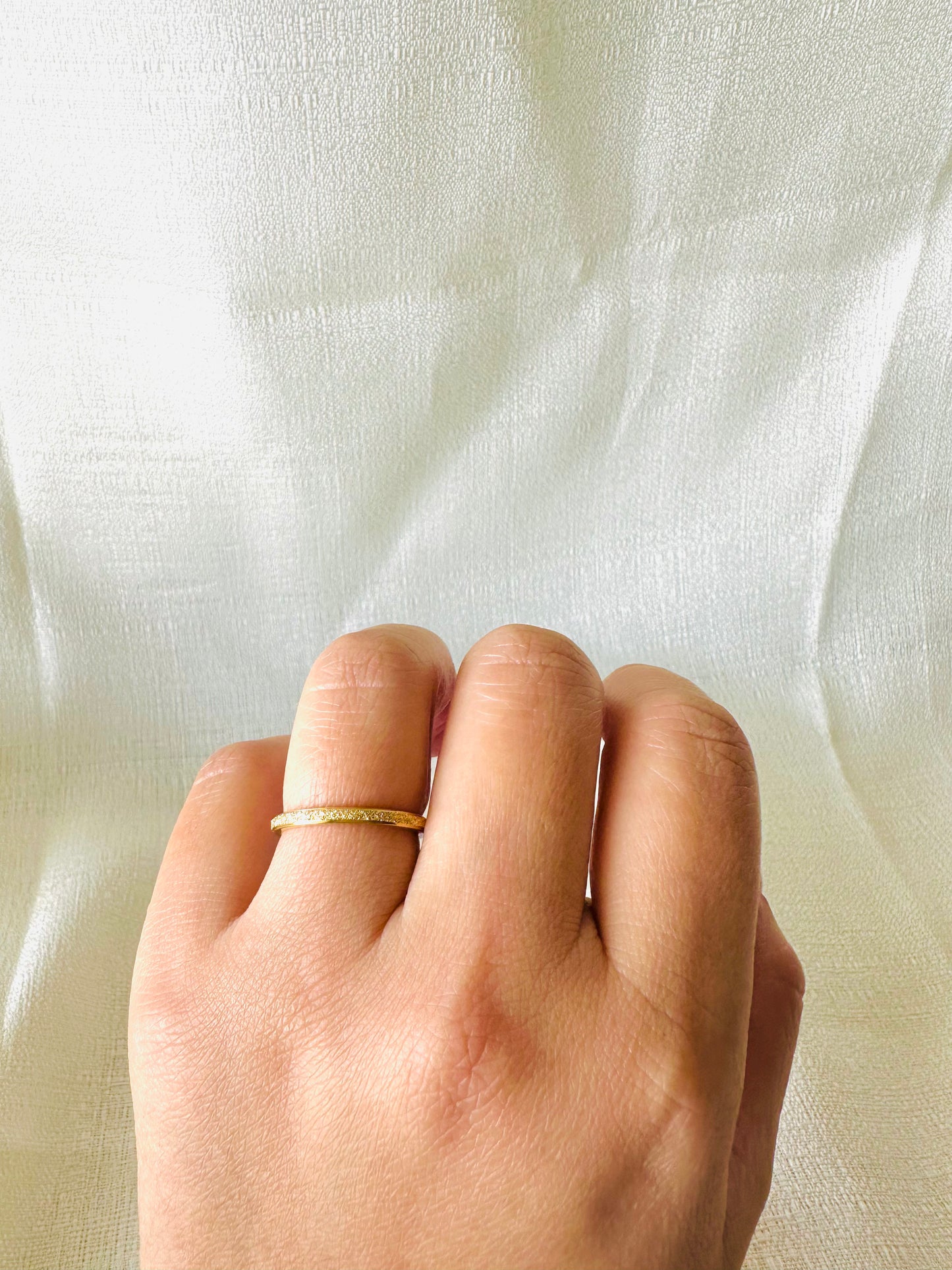 Thin stardust ring #R0002