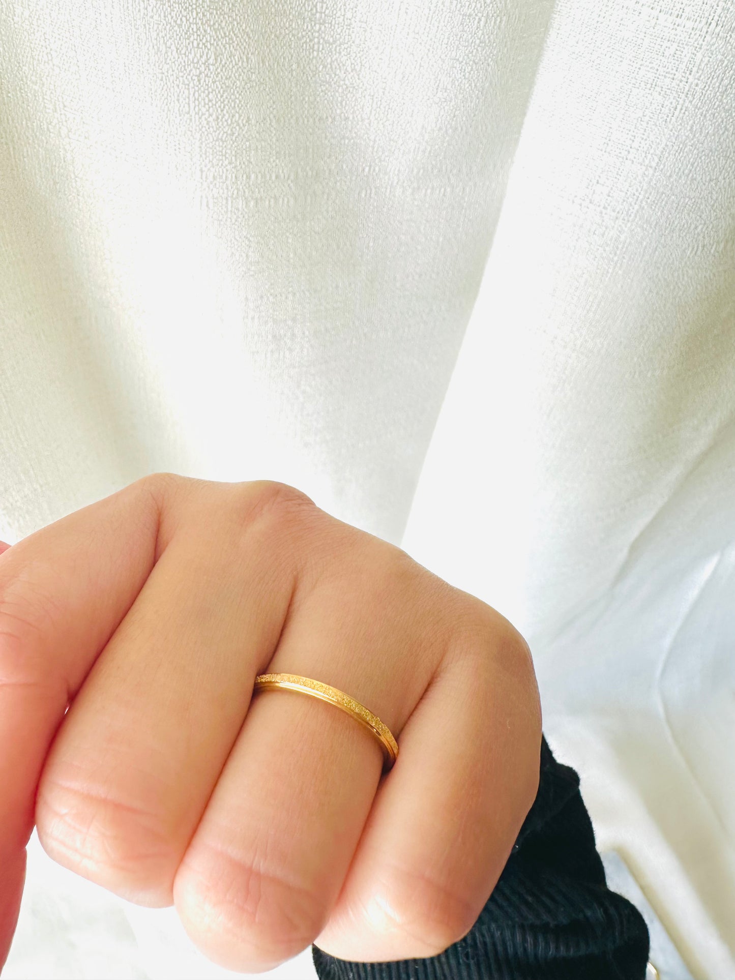 Thin stardust ring #R0002