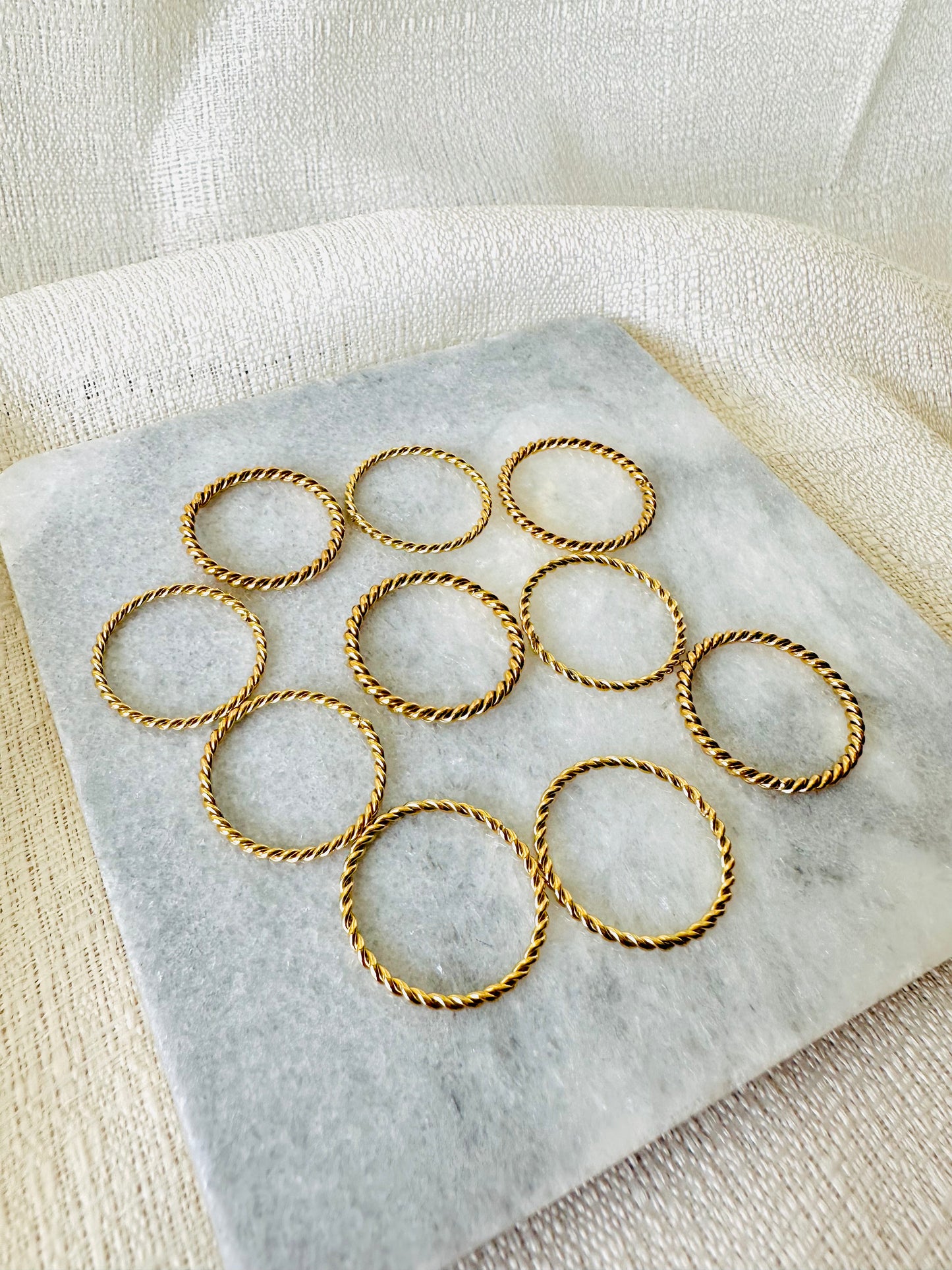 Skinny twist rope ring #R0003