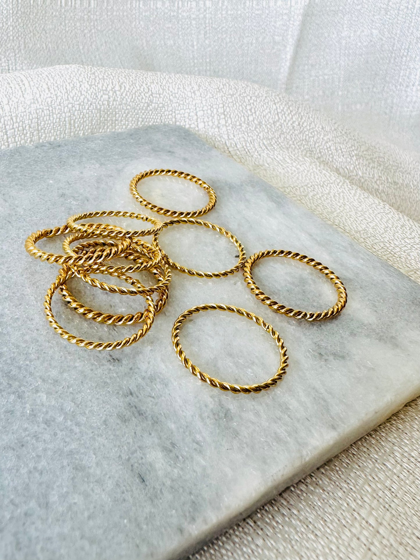 Skinny twist rope ring #R0003