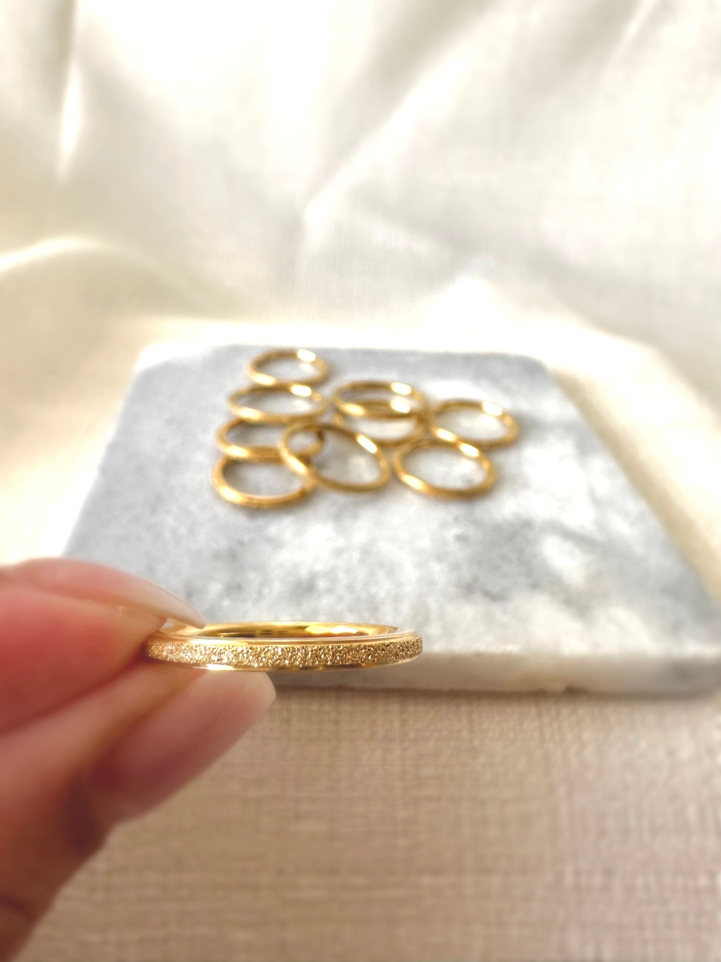 Thin stardust ring #R0002