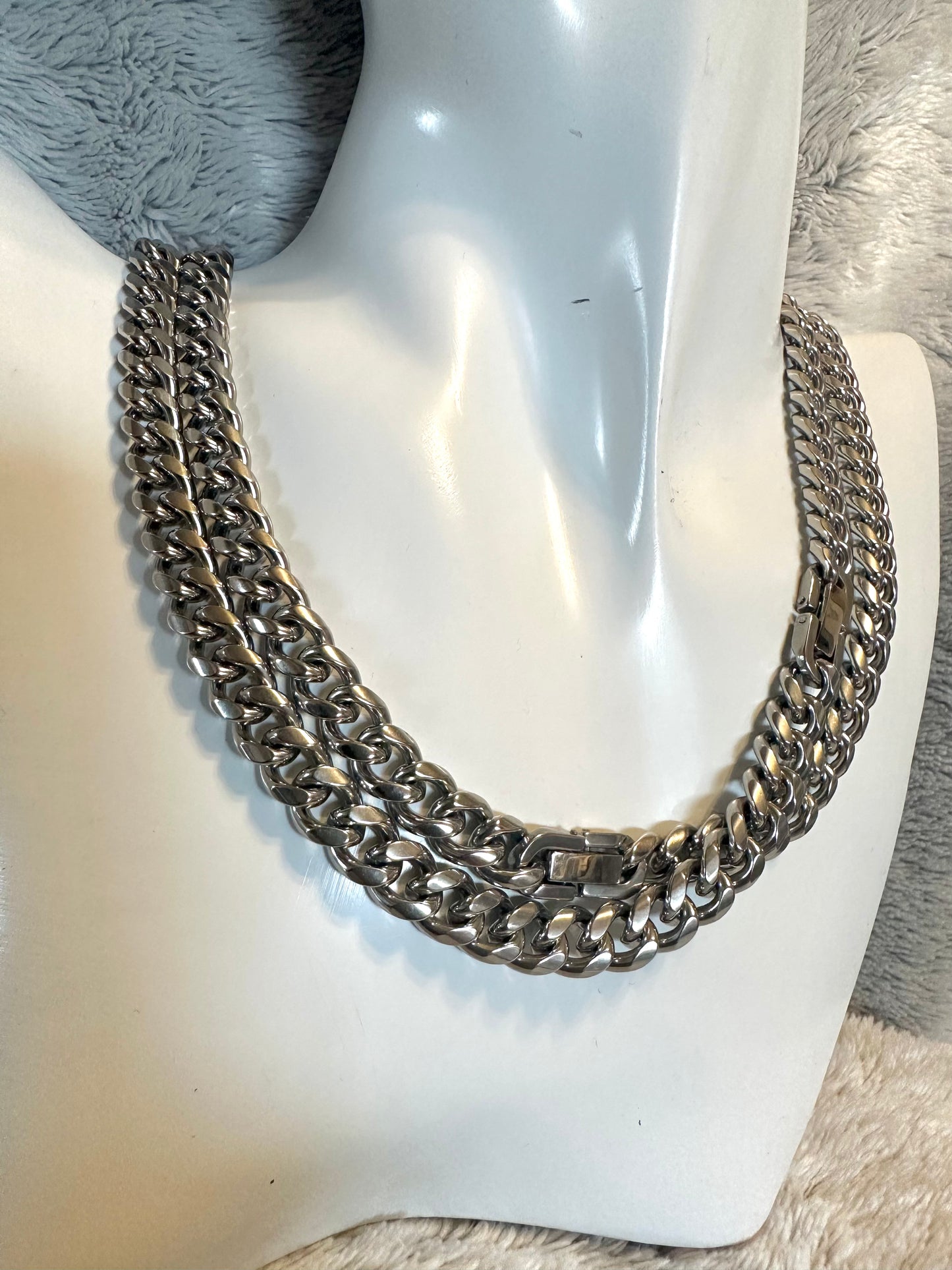 Curb chain necklace Silver #N0023