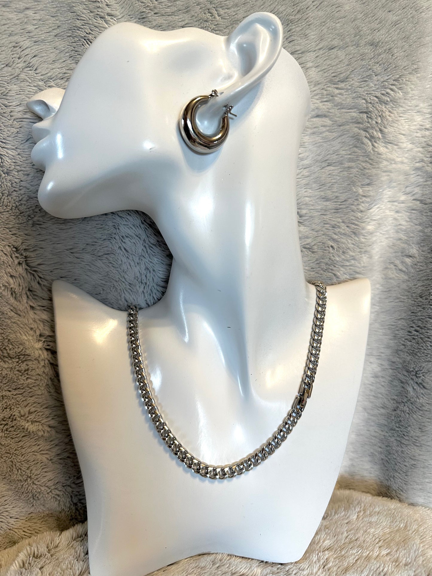 Curb chain necklace Silver #N0022