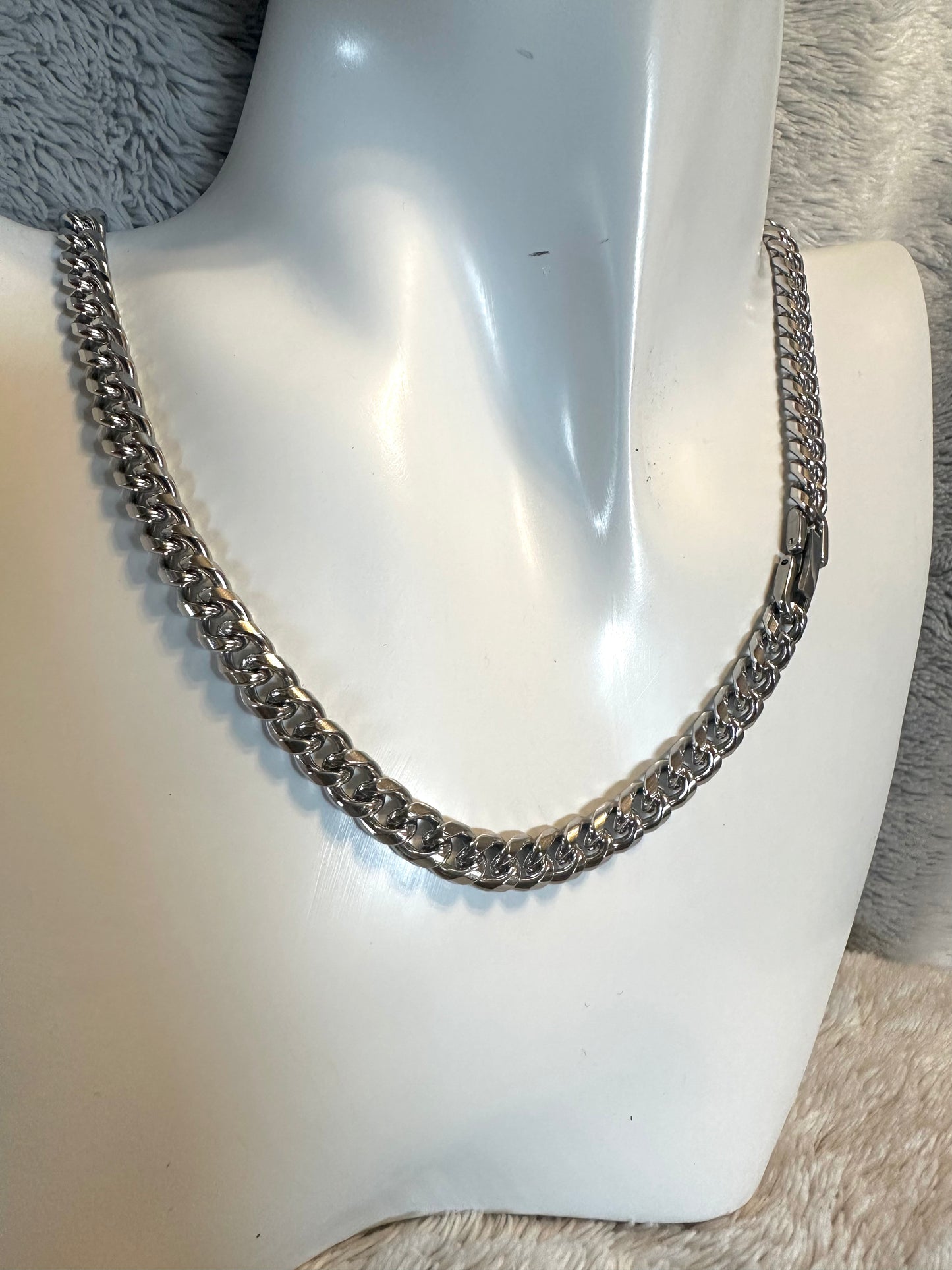 Curb chain necklace Silver #N0022
