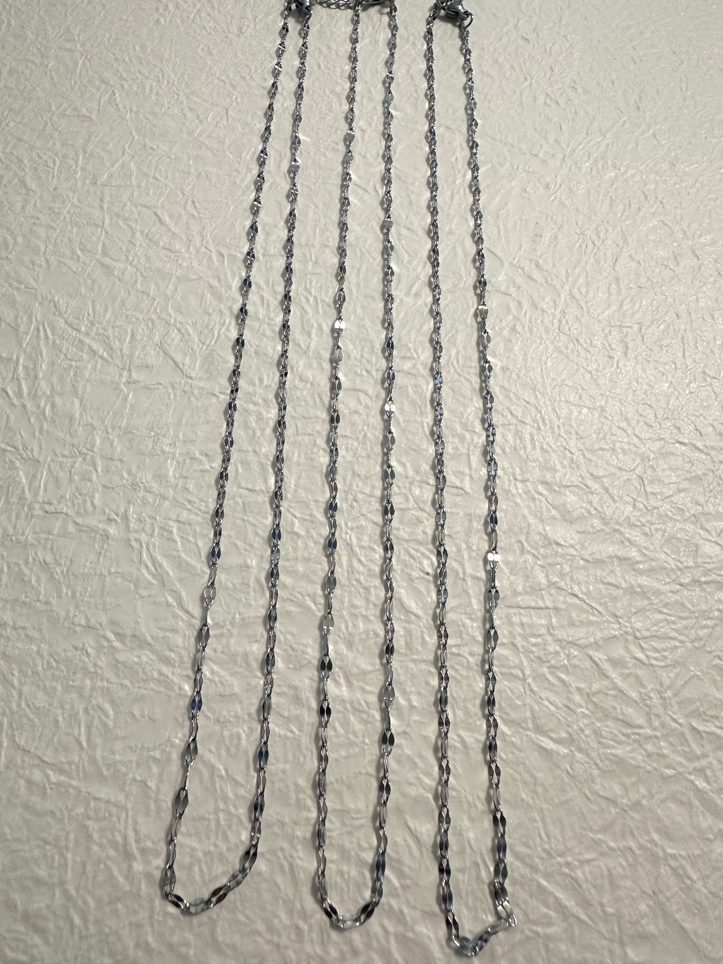 Petal chain necklace Silver #N0021