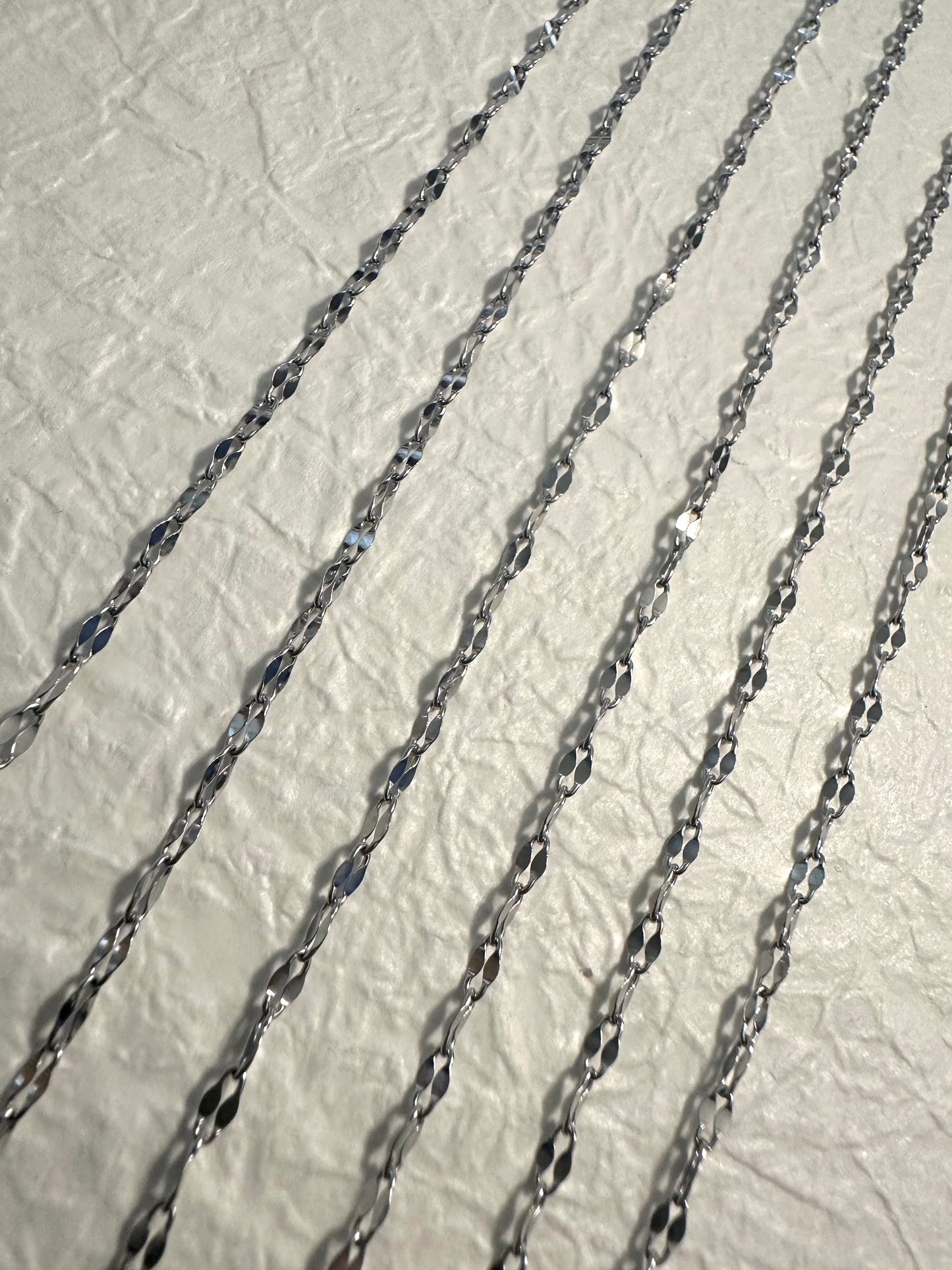 Petal chain necklace Silver #N0021