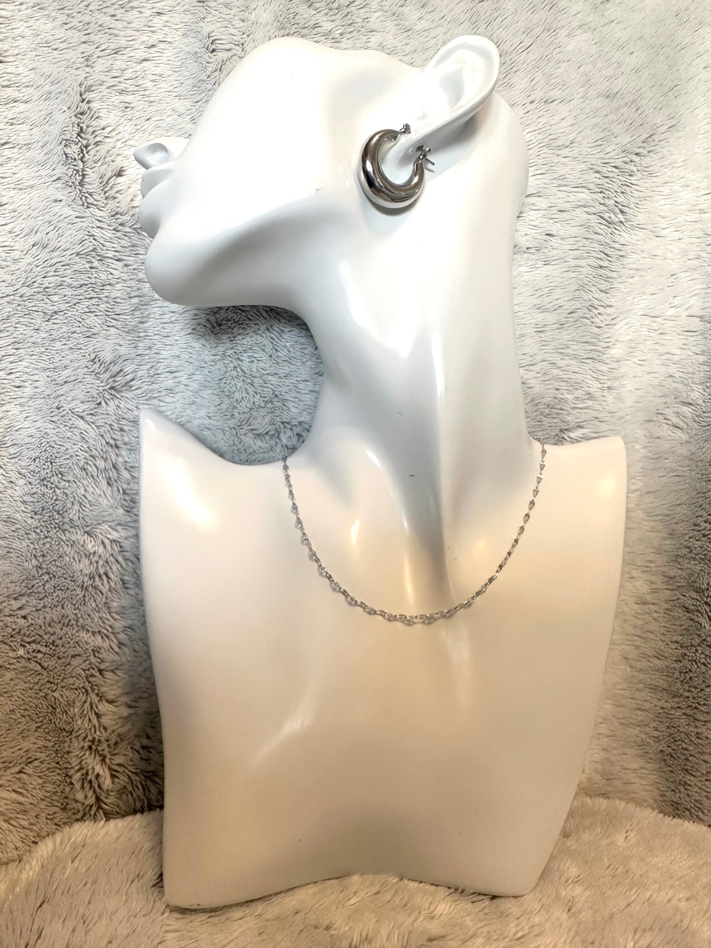 Petal chain necklace Silver #N0021
