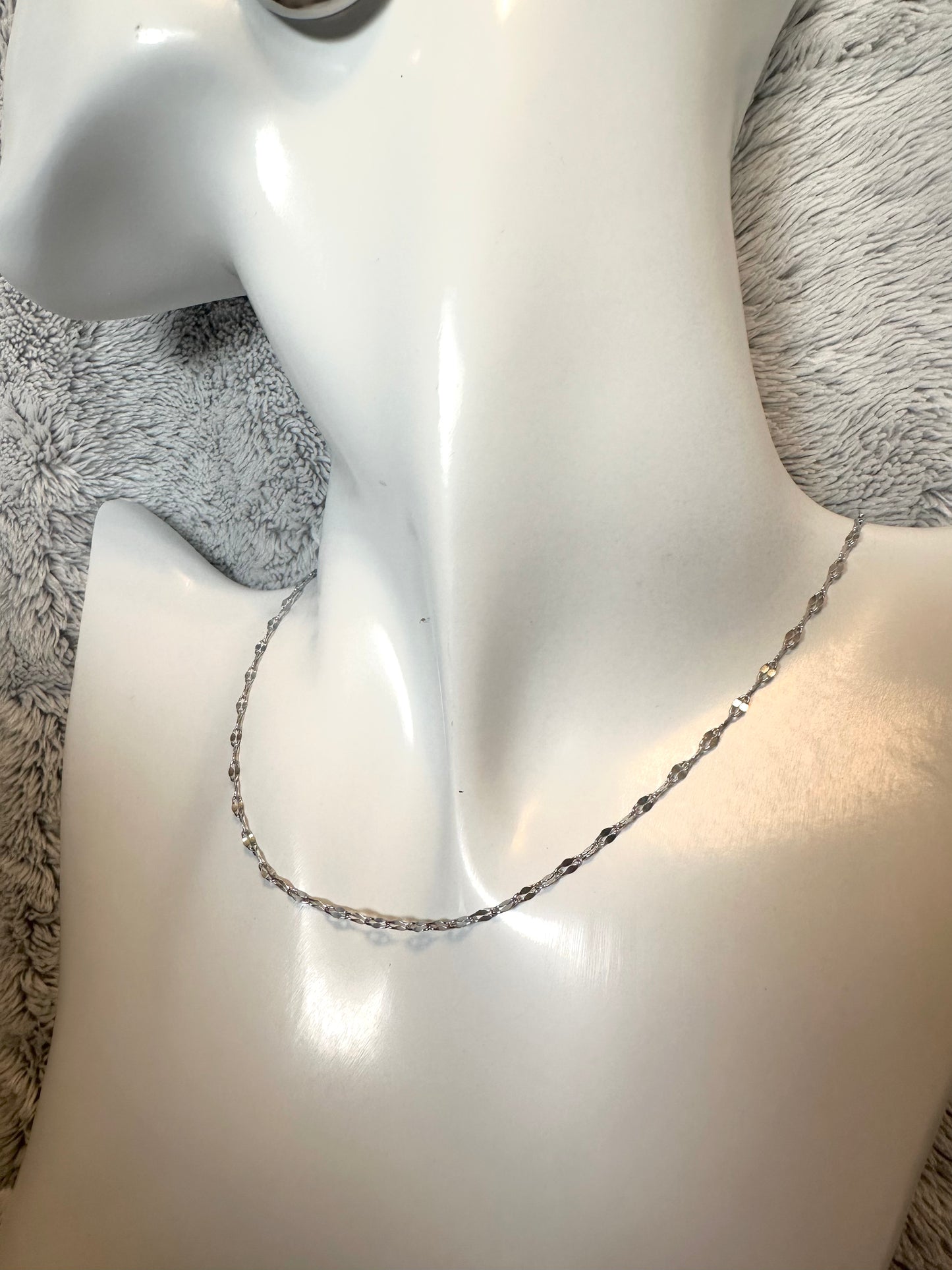 Petal chain necklace Silver #N0021
