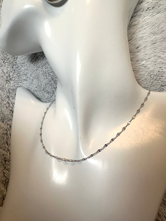 Petal chain necklace Silver #N0021
