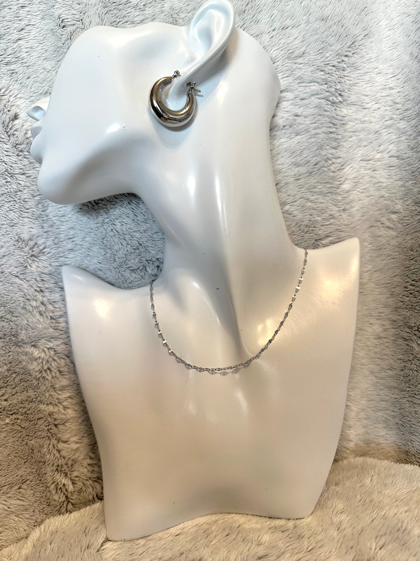 Petal chain necklace Silver #N0021