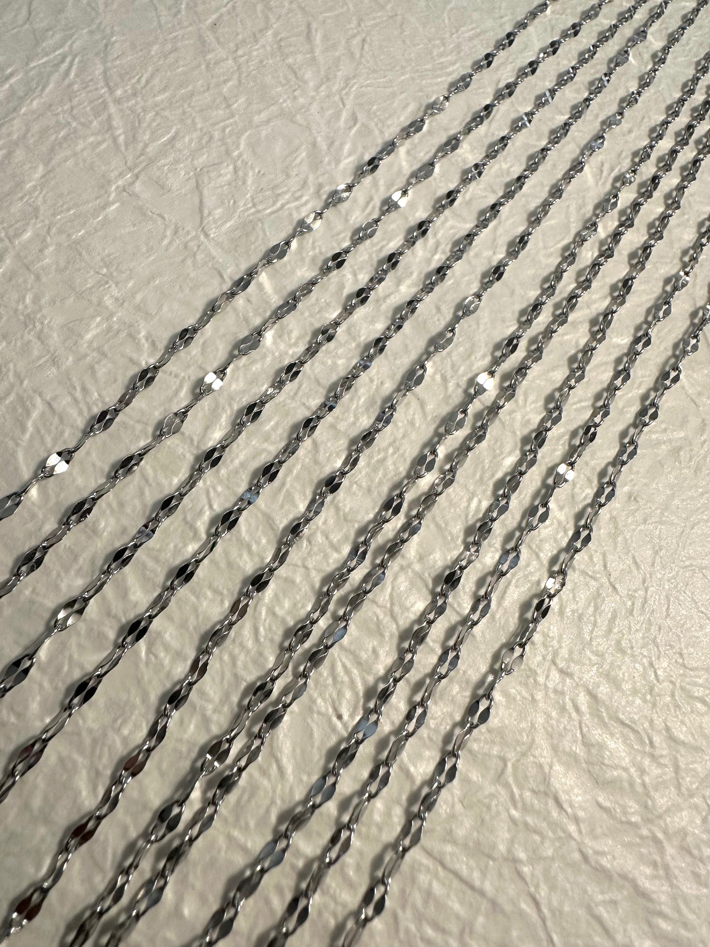 Petal chain necklace Silver #N0021
