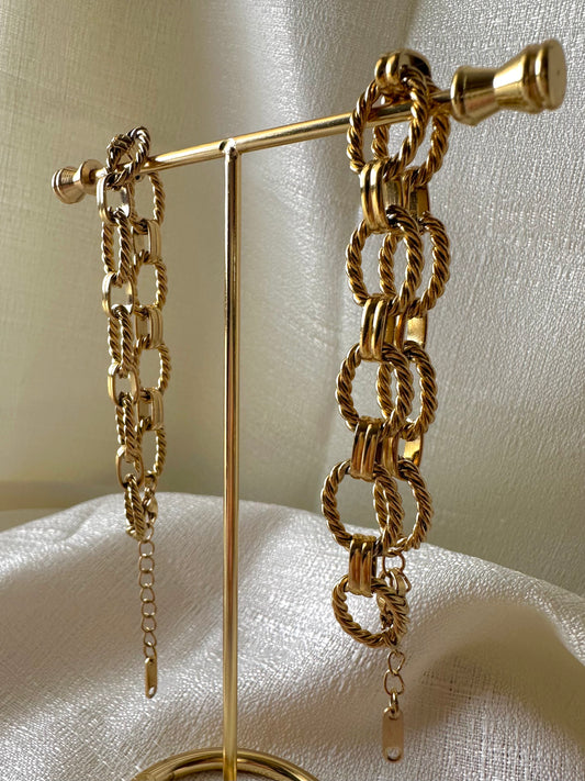 Vintage inspired cable chain bracelet #B0005
