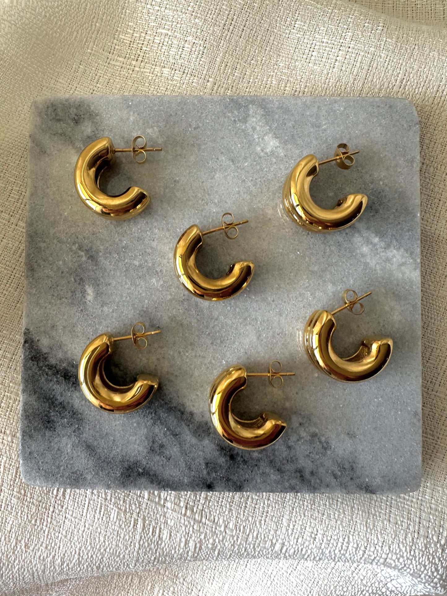 Double hoop earrings #E0014