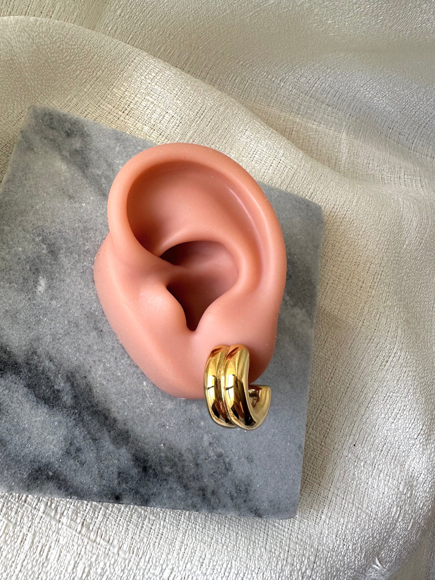 Double hoop earrings #E0014
