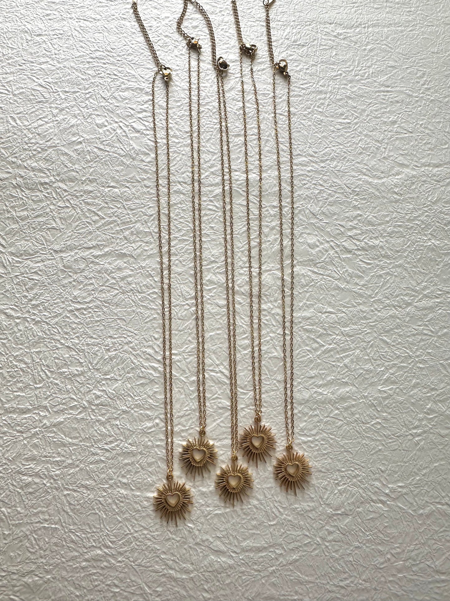 Sun heart necklace #N0020