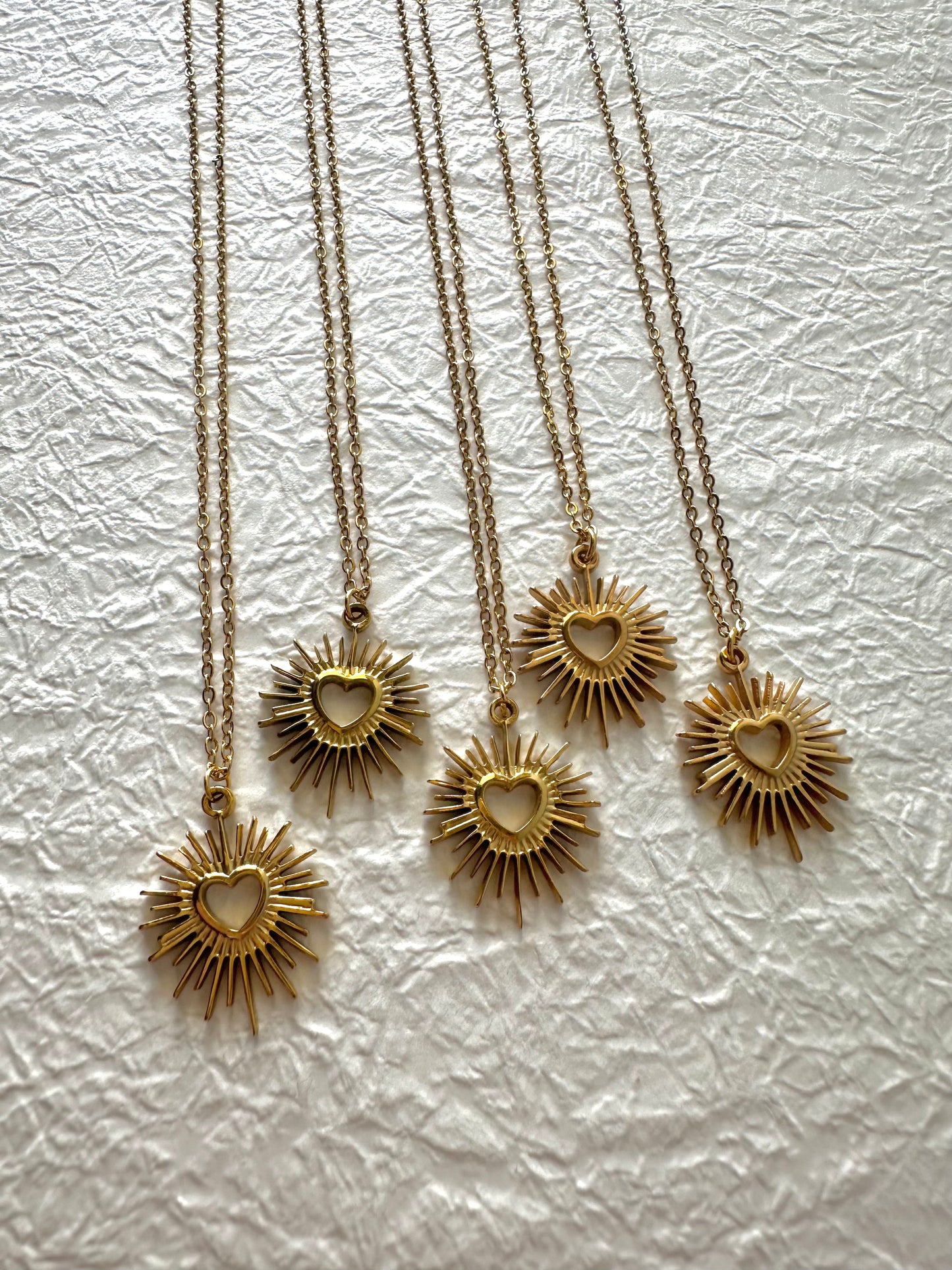 Sun heart necklace #N0020