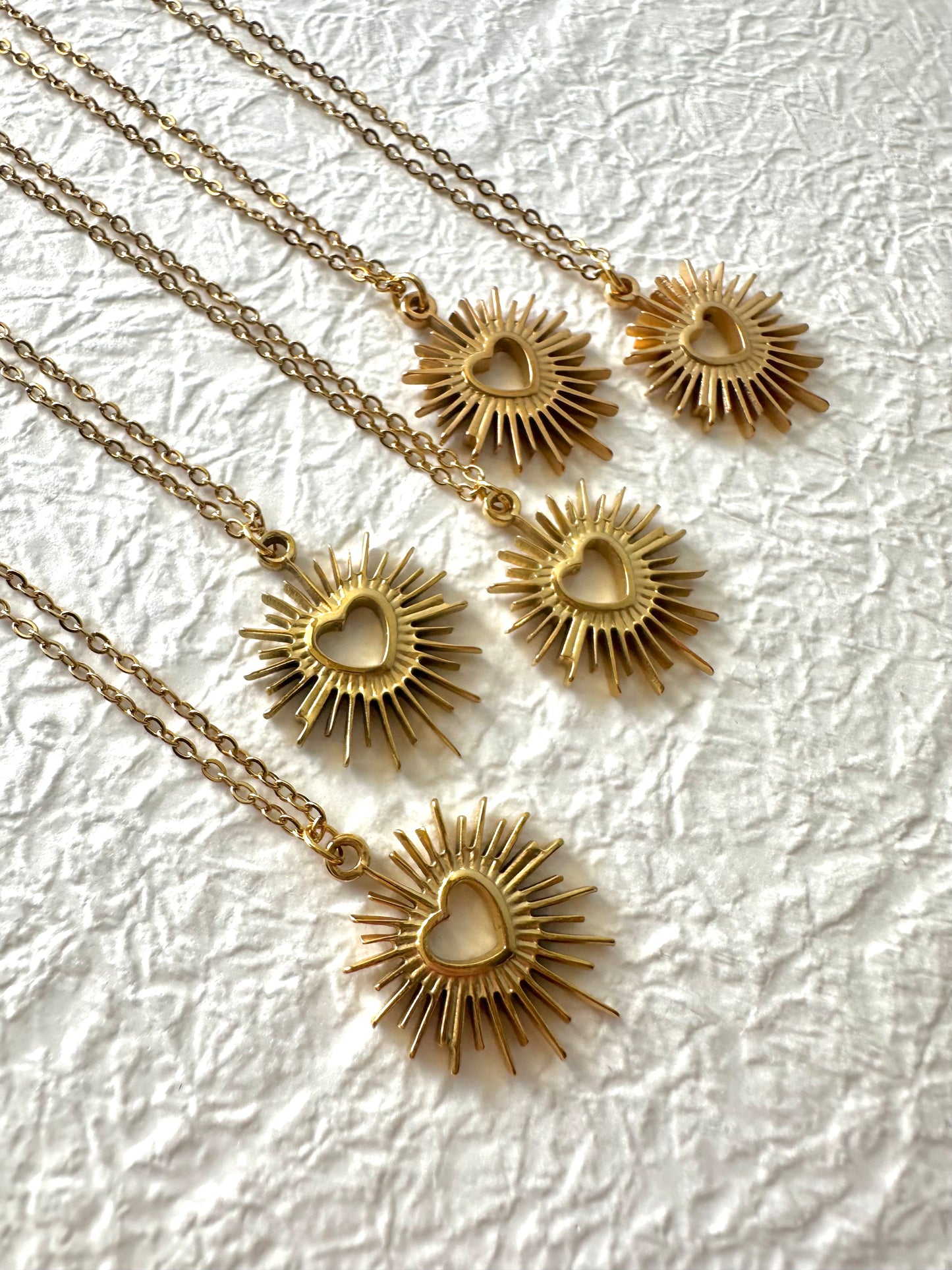 Sun heart necklace #N0020