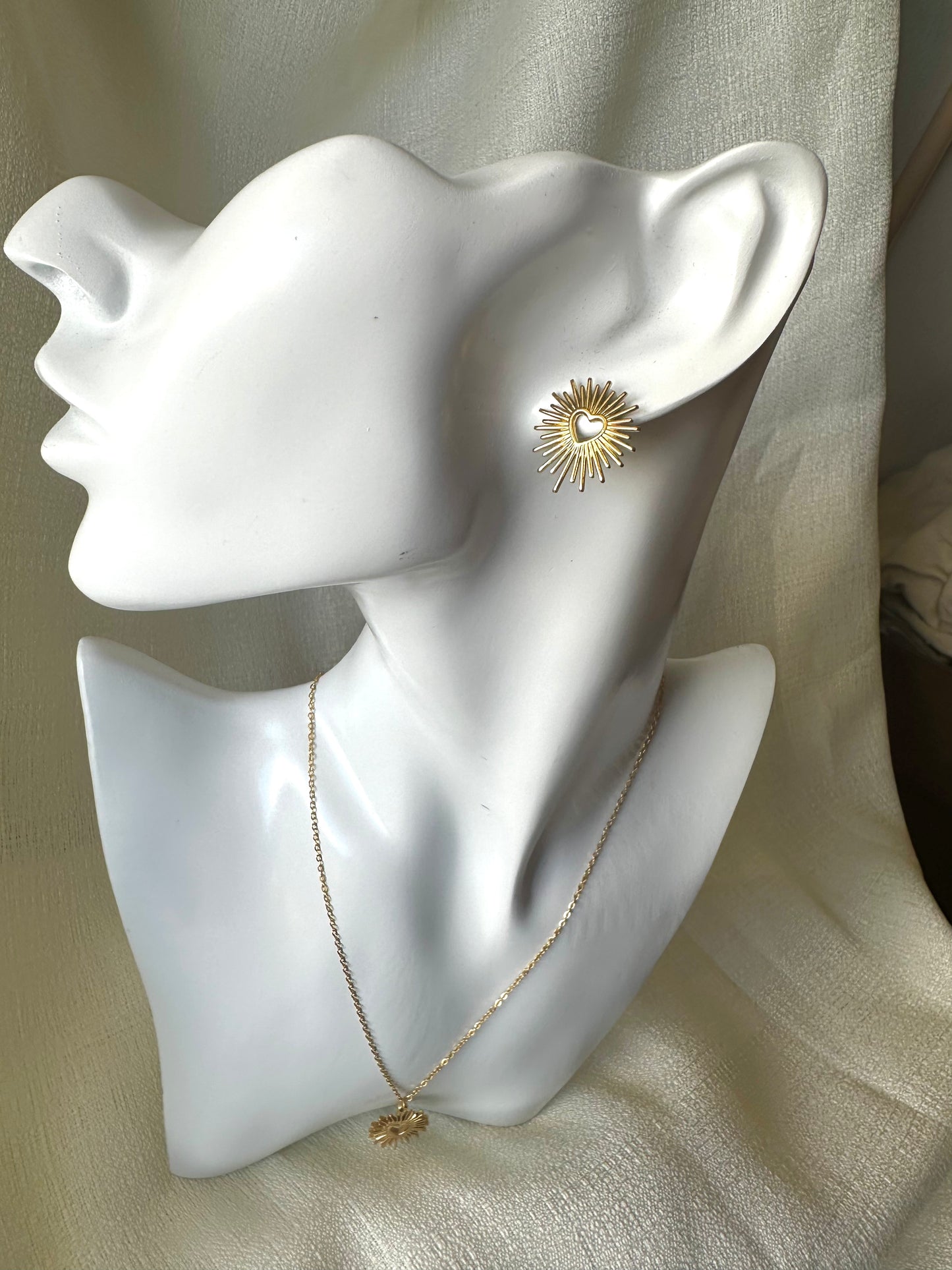 Sun heart necklace #N0020