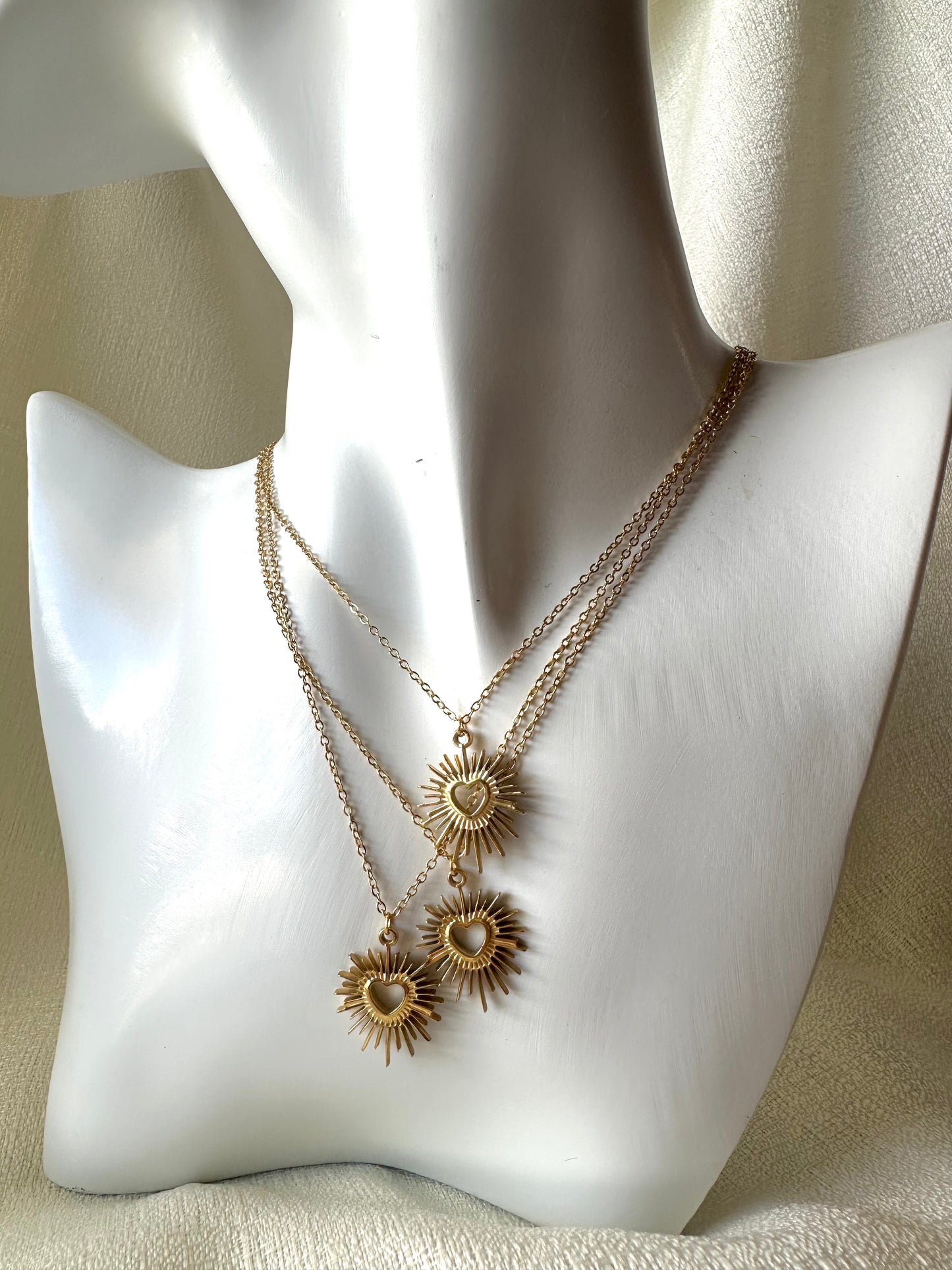 Sun heart necklace #N0020
