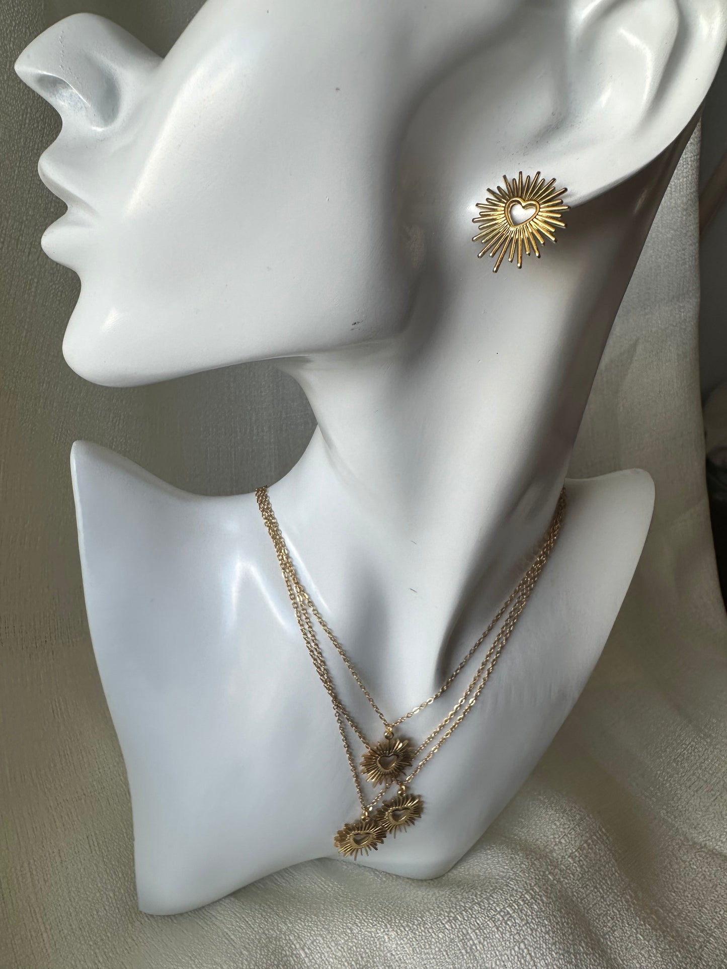 Sun heart necklace #N0020