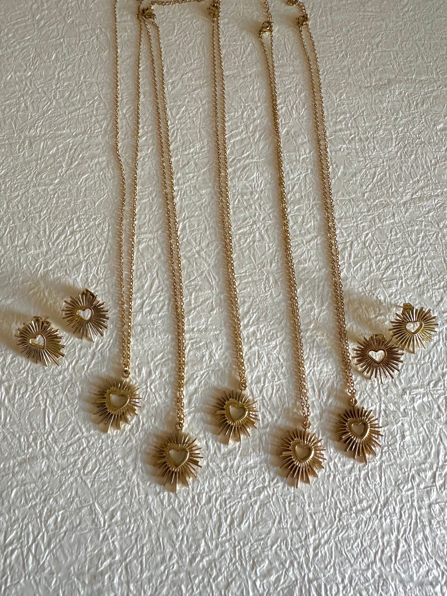 Sun heart necklace #N0020