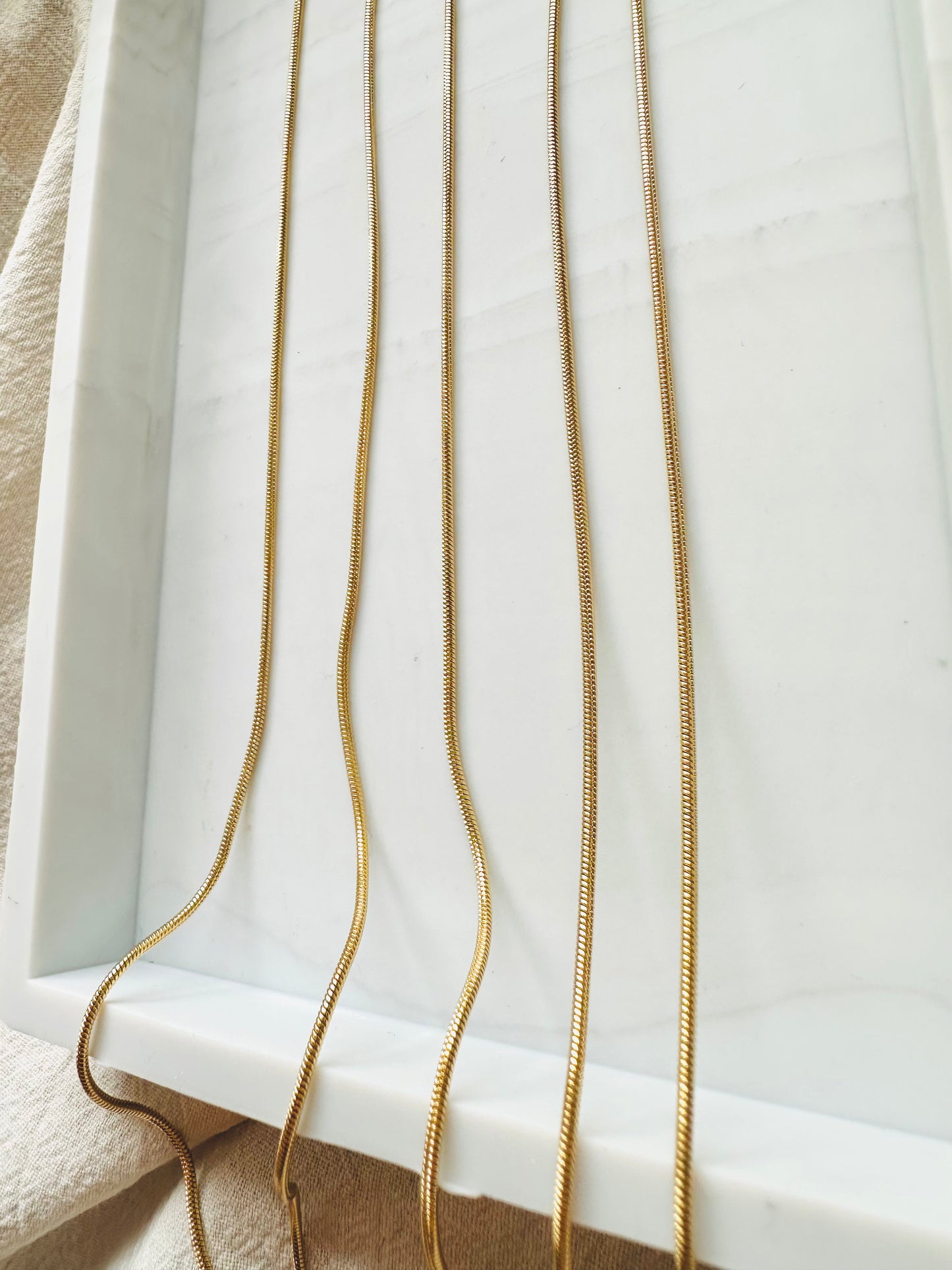 Skinny snake chain necklace #N0001