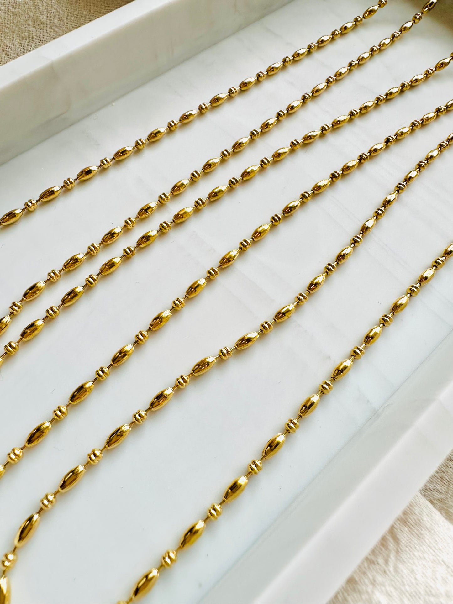 Bead chain necklace #N0003