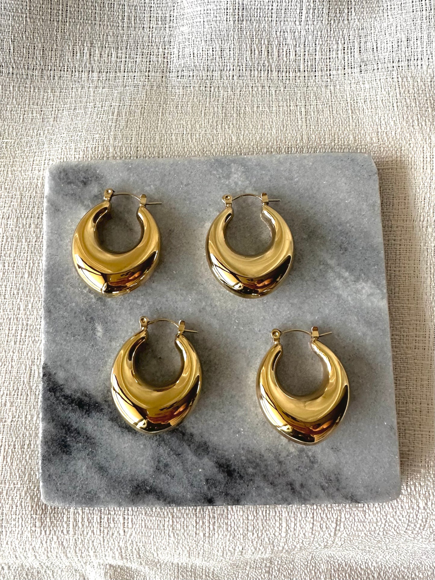 Chunky hoop earrings #E0003