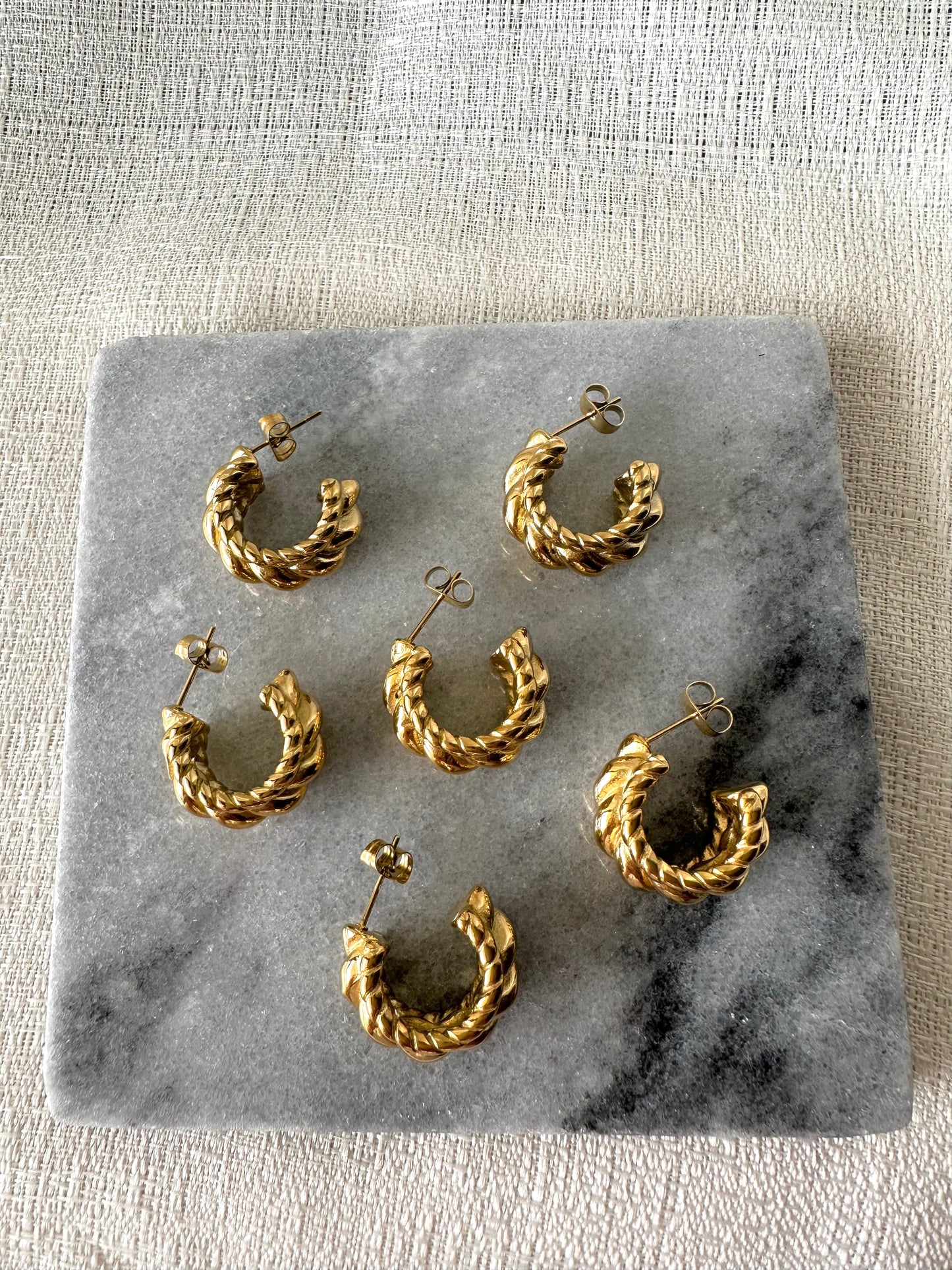 Vintage inspired hoop earrings #E0008