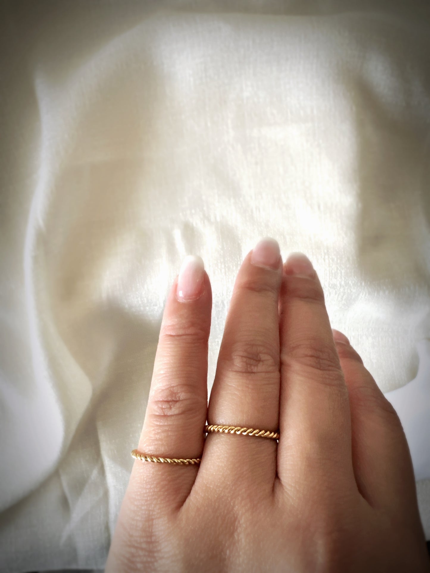 Skinny twist rope ring   #R0003