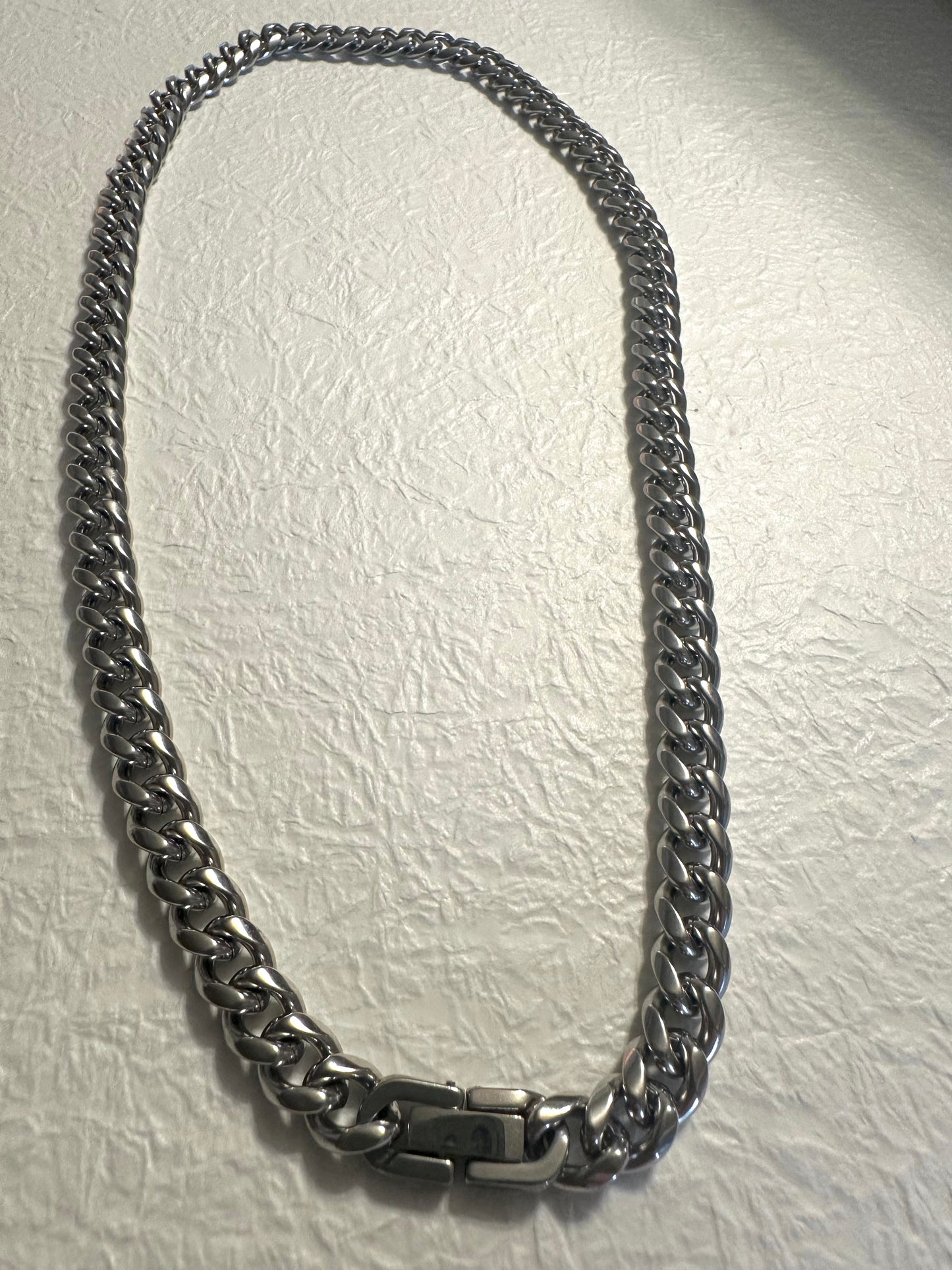 Curb chain necklace Silver  #N0023