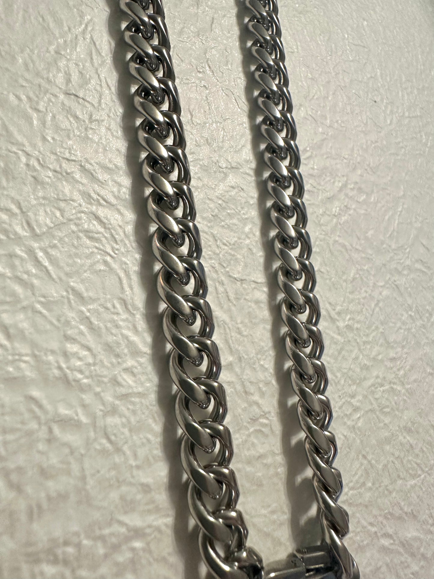 Curb chain necklace Silver  #N0023