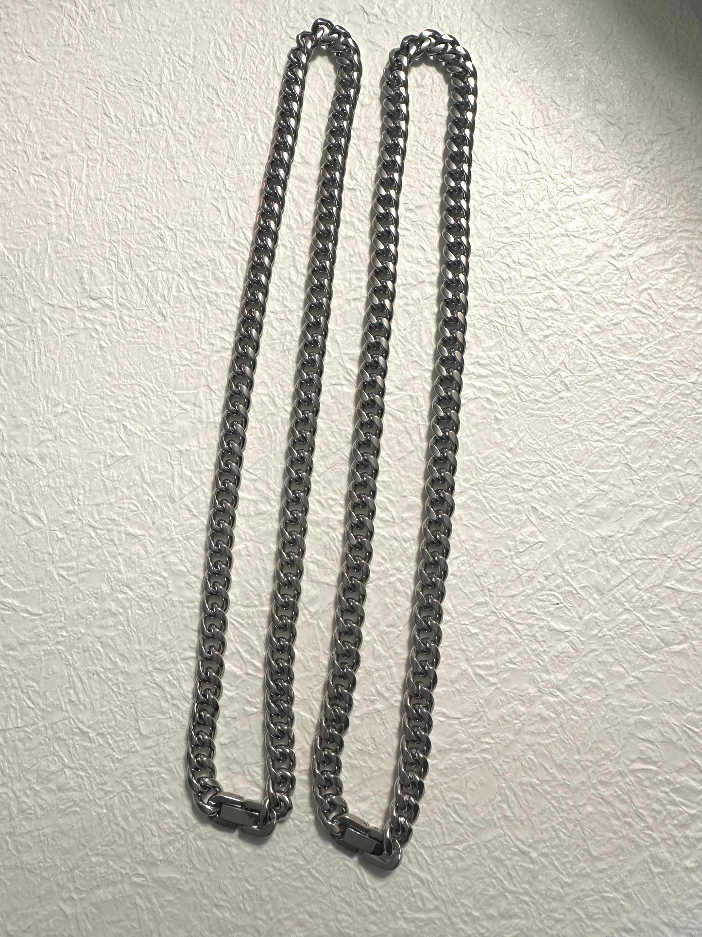 Curb chain necklace Silver  #N0023