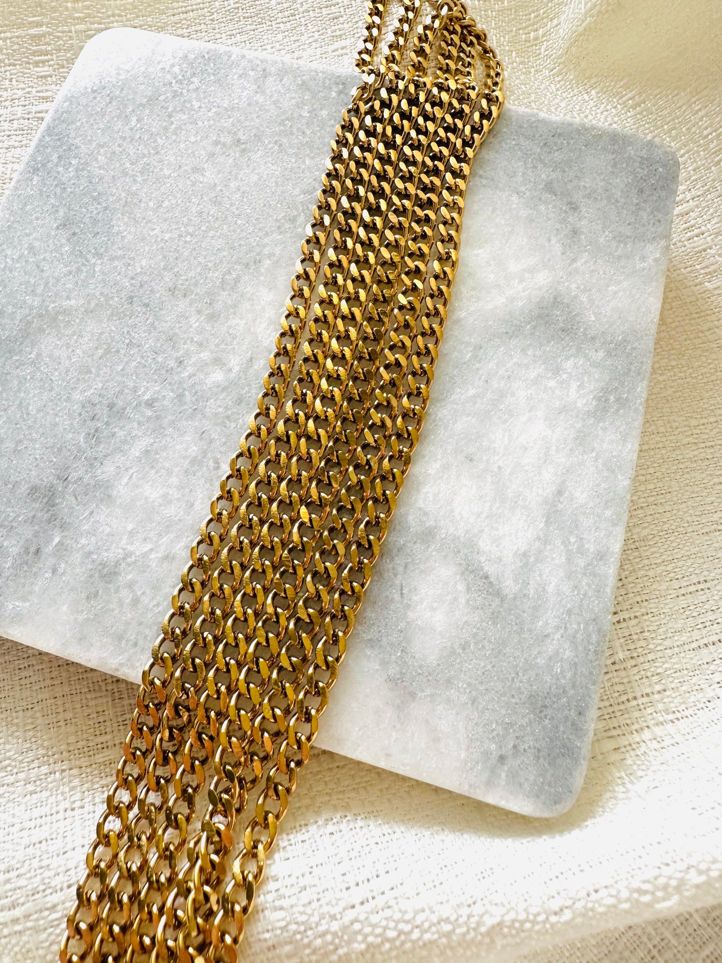 Curb chain necklace  #N0018