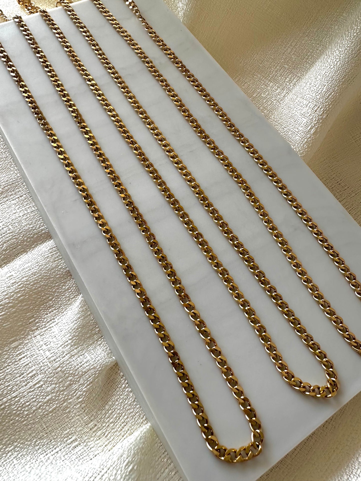 Curb chain necklace  #N0018