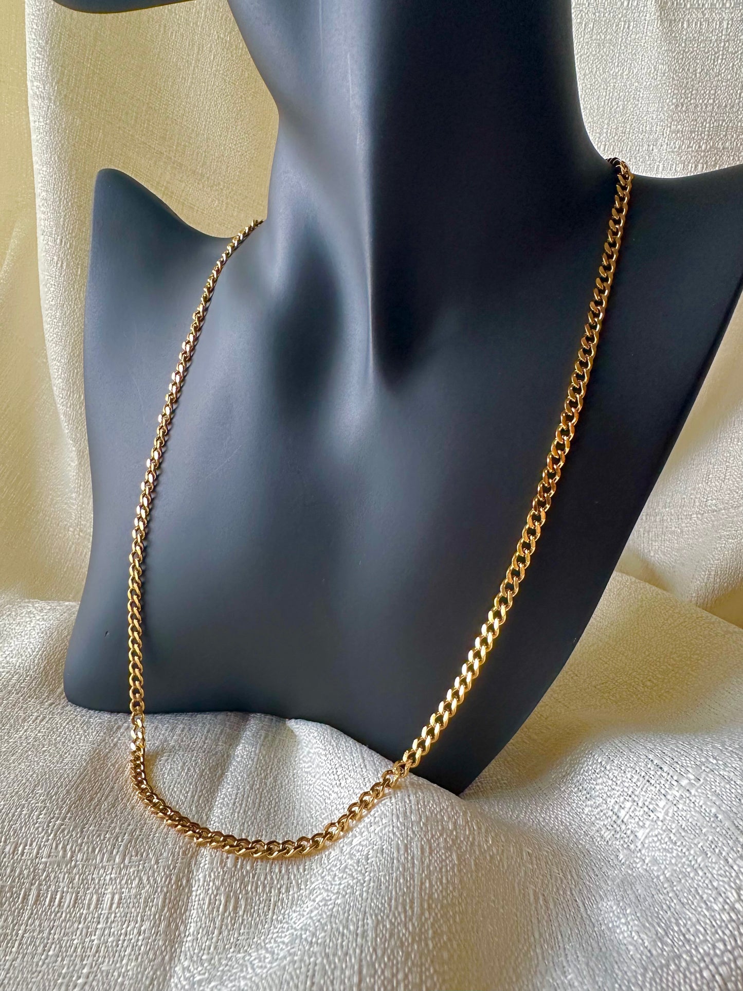 Curb chain necklace  #N0018