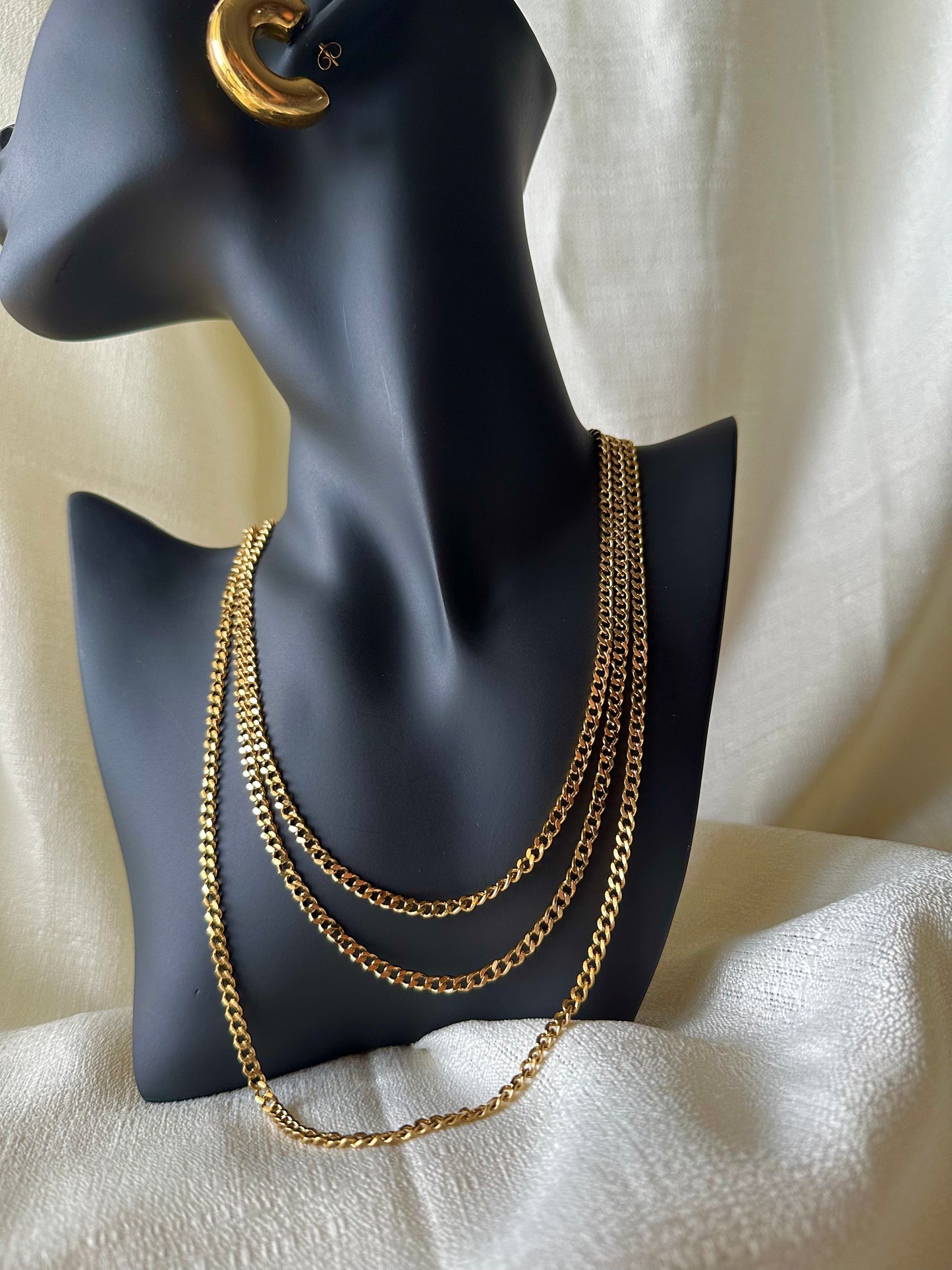 Curb chain necklace  #N0018