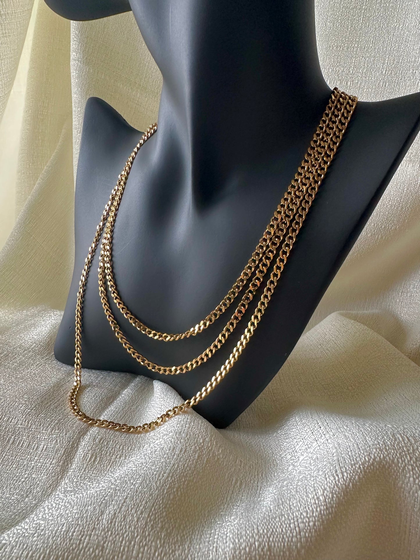 Curb chain necklace  #N0018