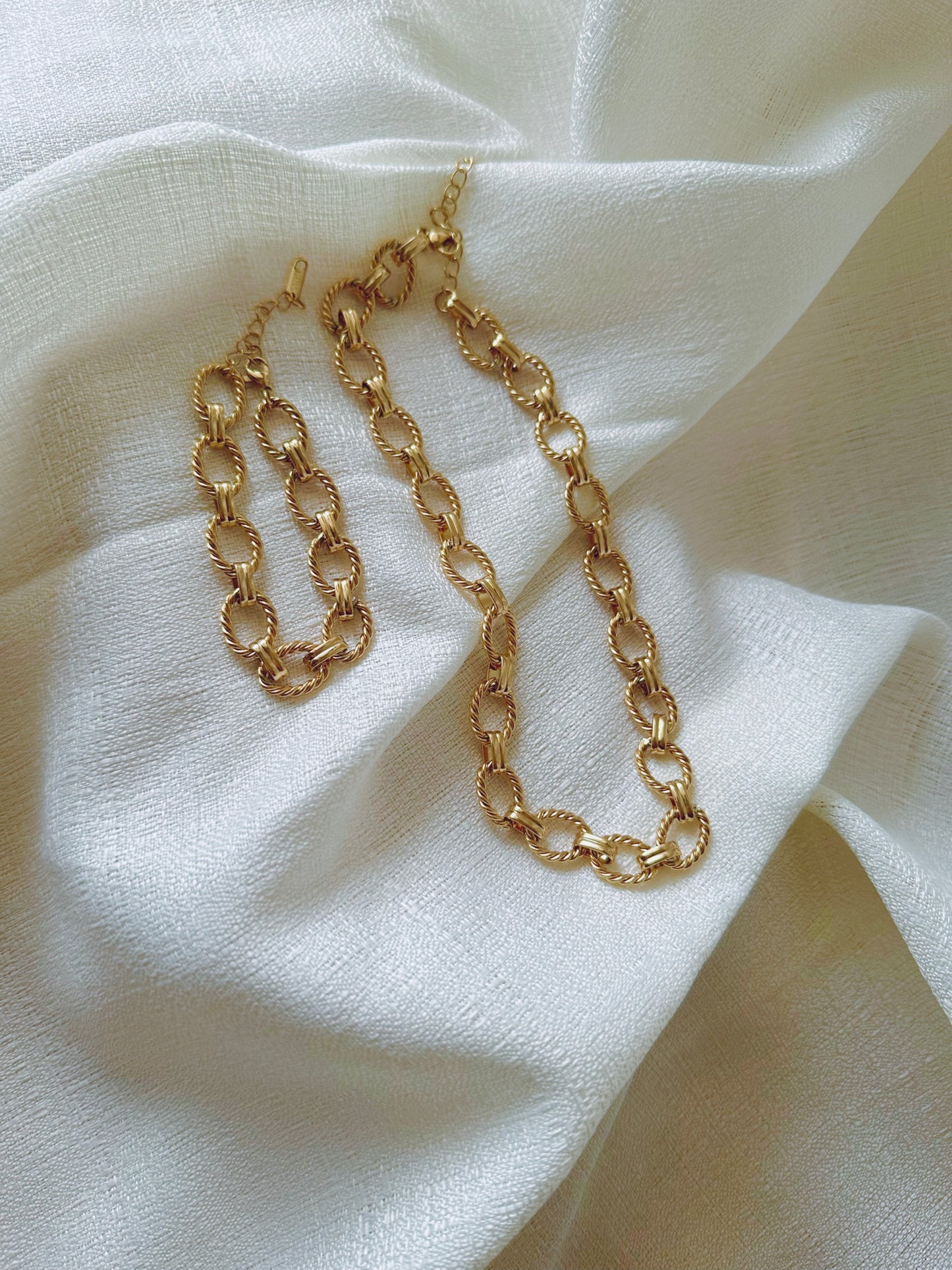 Vintage inspired cable chain bracelet #B0005