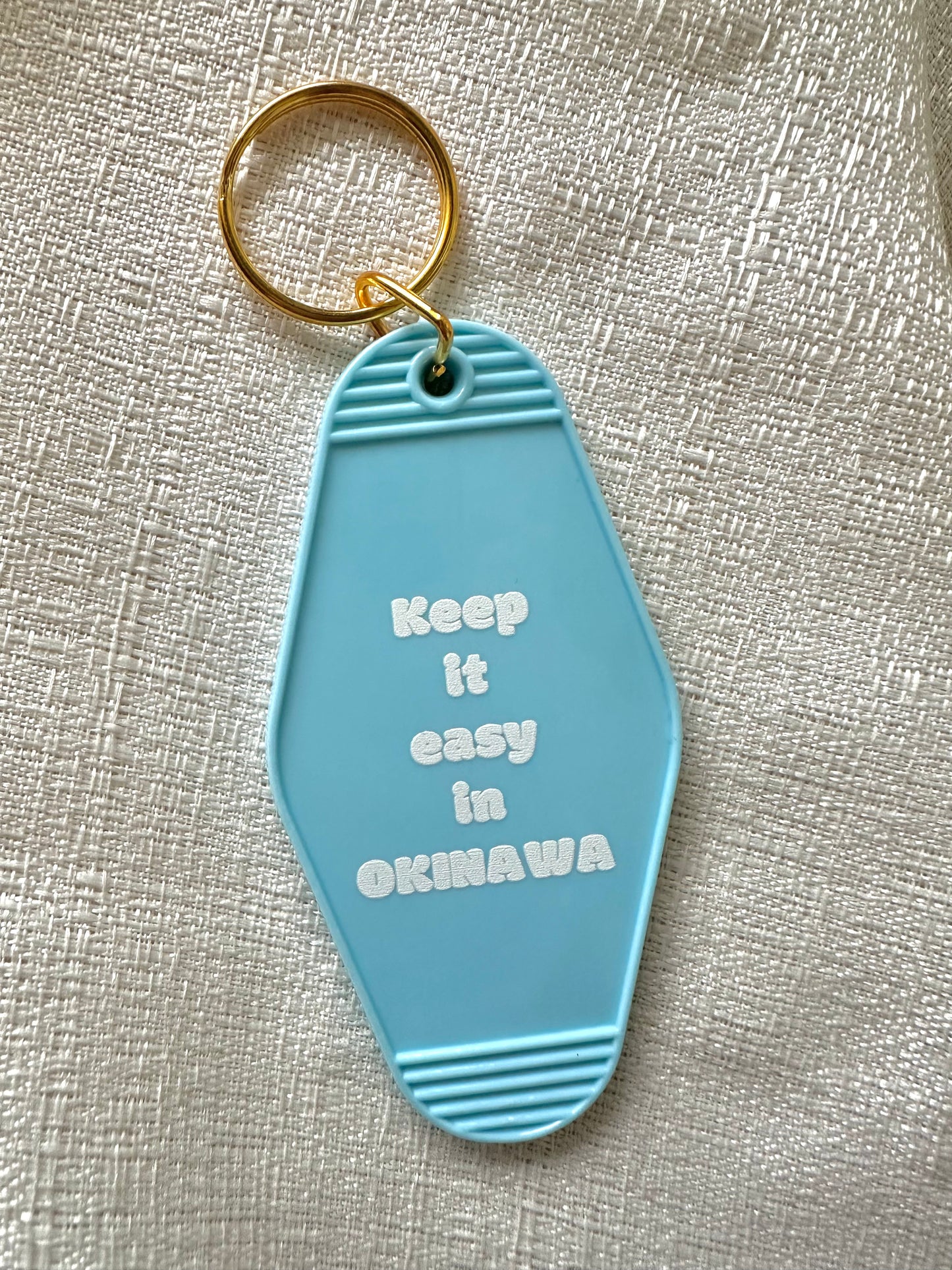 Motel Key Chain -Keep it easy in Okinawa-  #I0003