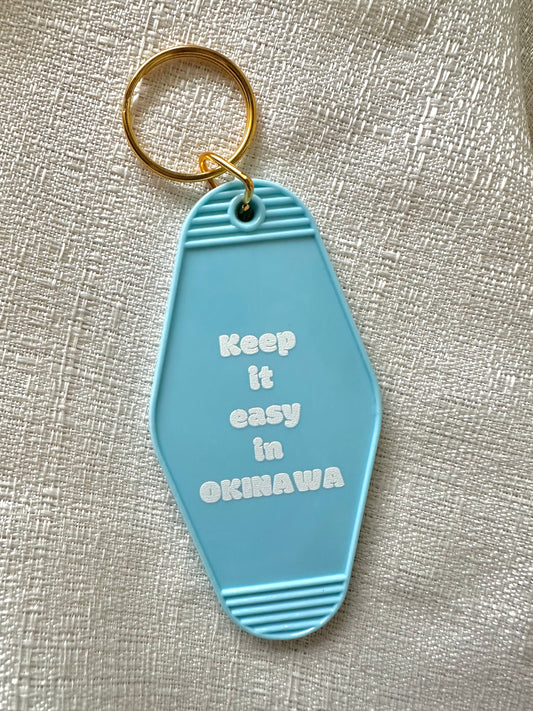 Motel Key Chain -Keep it easy in Okinawa-  #I0003