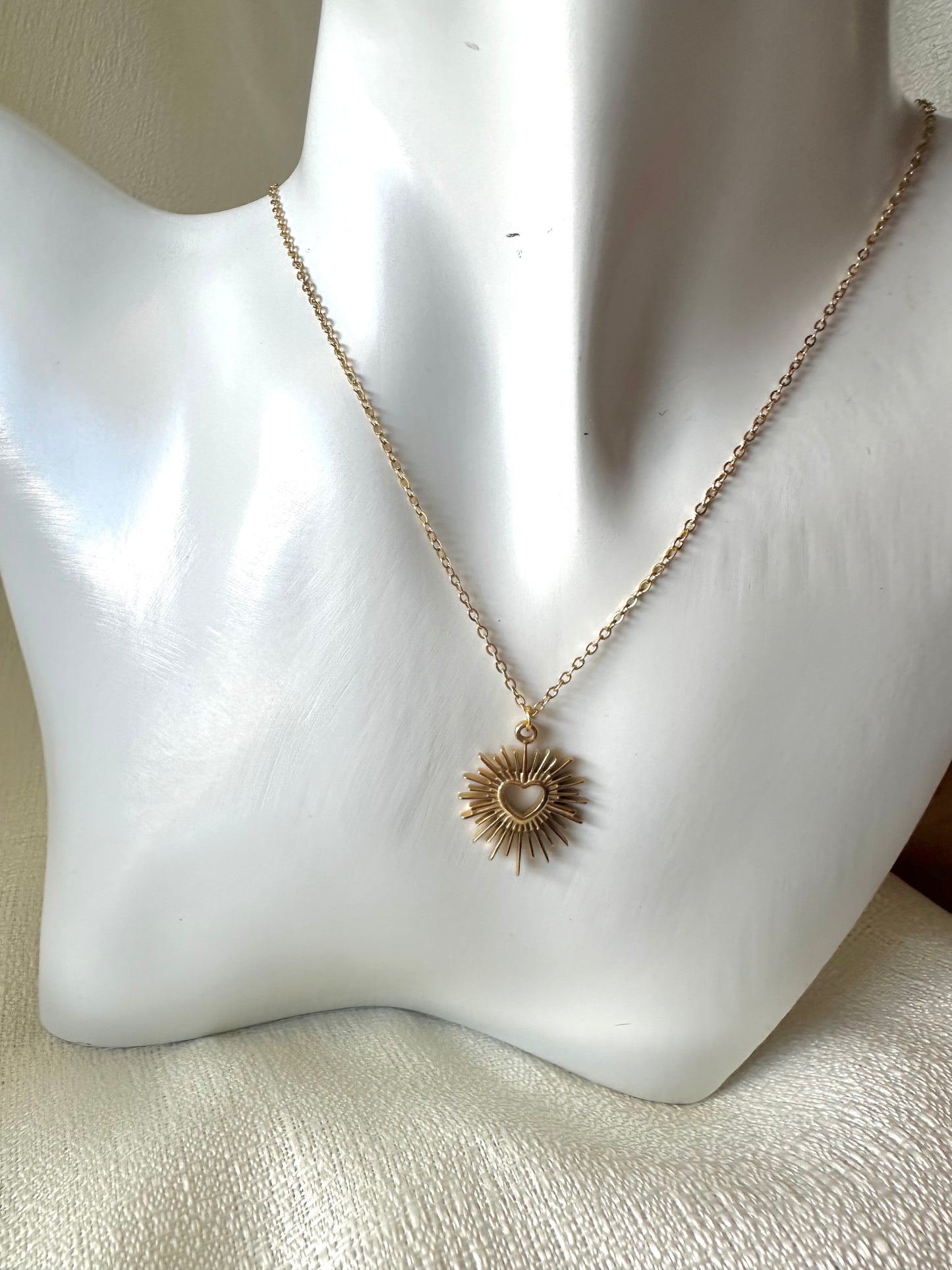 Sun heart necklace  #N0020