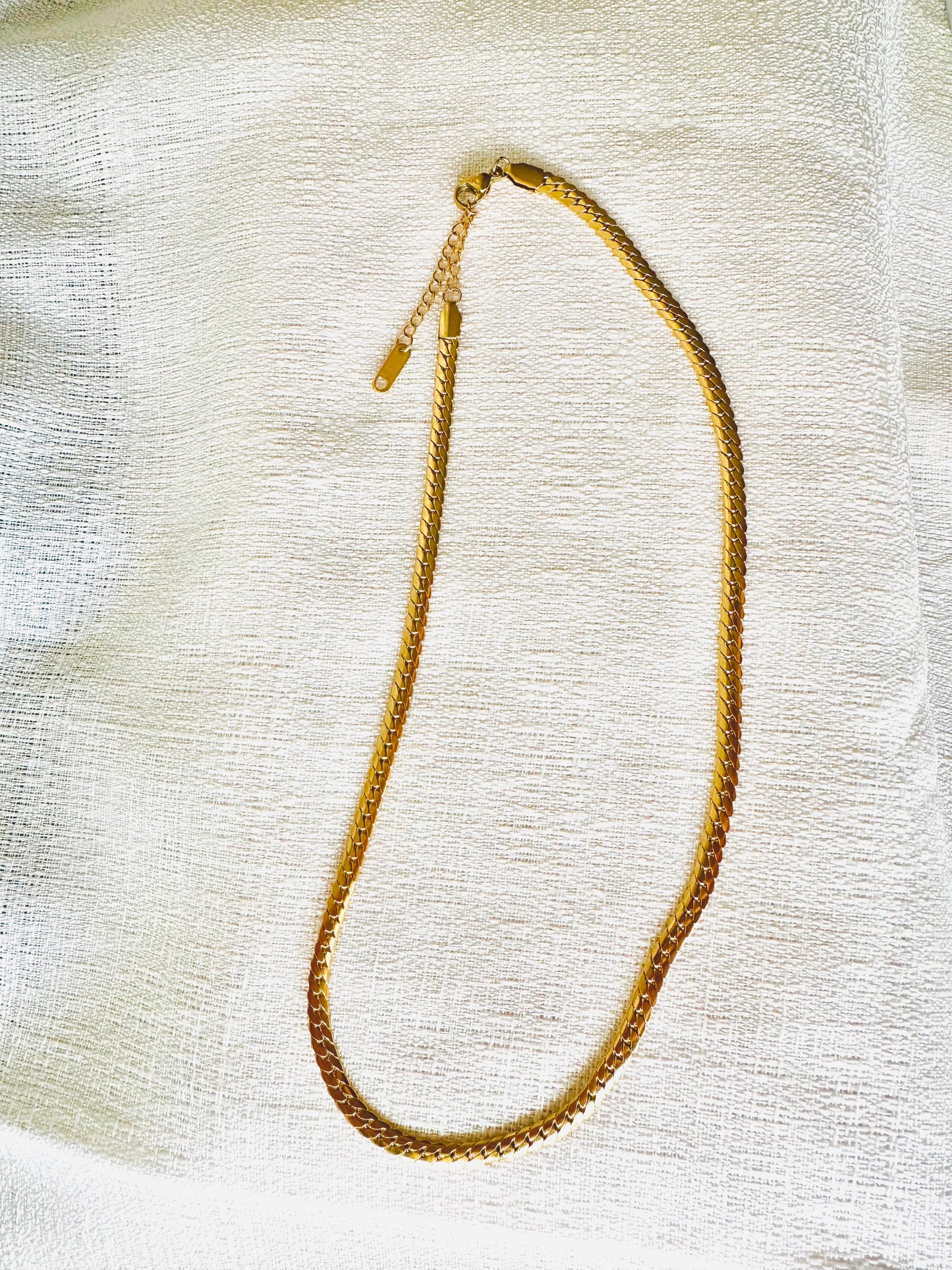 Herringbone chain necklace  #N0011